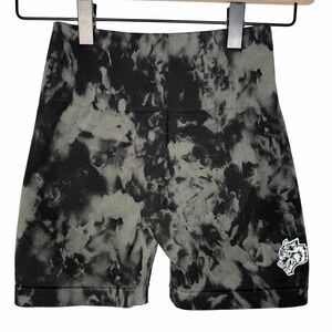 Darc Sport SHE Wolves Gray Marble Seamless Scrunch Shorts S 260/500